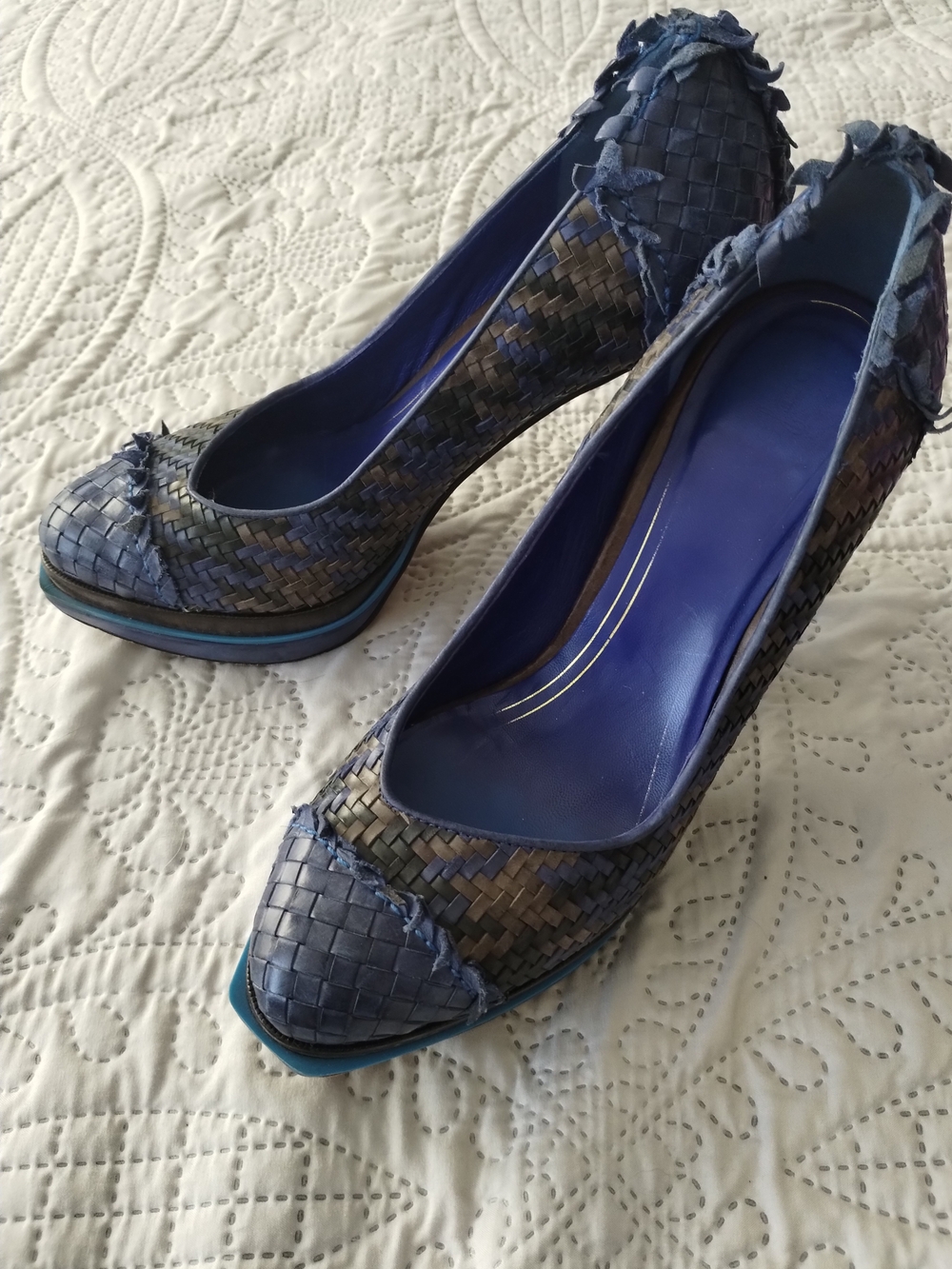 Nike Women's Woven Navy High Heel Pumps. Maria Sharapova by Cole Haan Collection